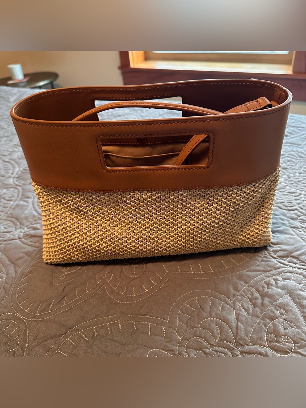 Leather Shoulder Bag in Saddle Brown - Stylish Everyday Tote